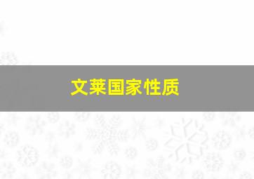 文莱国家性质