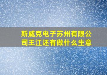 斯威克电子苏州有限公司王江还有做什么生意