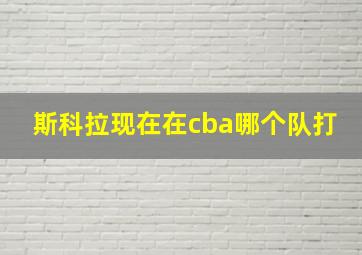 斯科拉现在在cba哪个队打