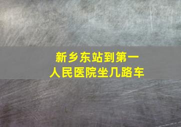 新乡东站到第一人民医院坐几路车