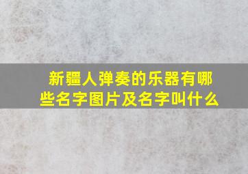 新疆人弹奏的乐器有哪些名字图片及名字叫什么