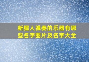 新疆人弹奏的乐器有哪些名字图片及名字大全