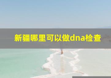 新疆哪里可以做dna检查