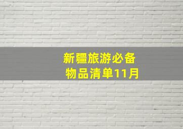 新疆旅游必备物品清单11月