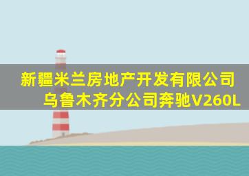 新疆米兰房地产开发有限公司乌鲁木齐分公司奔驰V260L