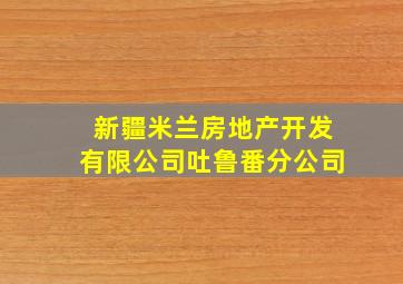 新疆米兰房地产开发有限公司吐鲁番分公司