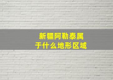 新疆阿勒泰属于什么地形区域