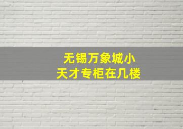 无锡万象城小天才专柜在几楼