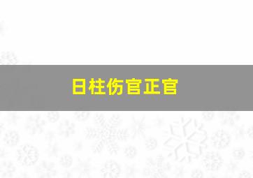 日柱伤官正官