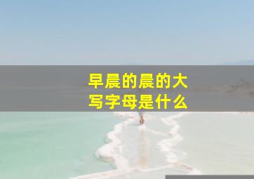 早晨的晨的大写字母是什么