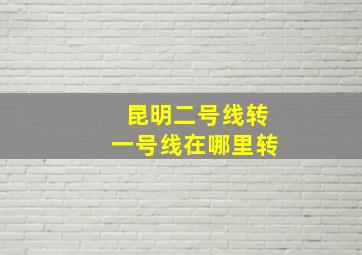 昆明二号线转一号线在哪里转