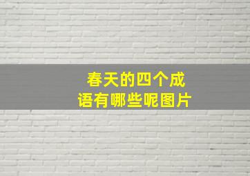 春天的四个成语有哪些呢图片