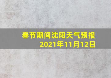 春节期间沈阳天气预报2021年11月12日