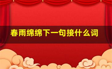 春雨绵绵下一句接什么词