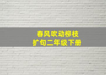 春风吹动柳枝扩句二年级下册