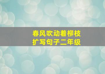 春风吹动着柳枝扩写句子二年级