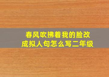 春风吹拂着我的脸改成拟人句怎么写二年级