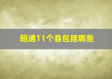 昭通11个县包括哪些