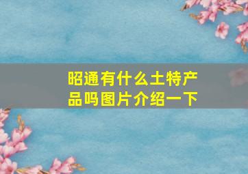 昭通有什么土特产品吗图片介绍一下