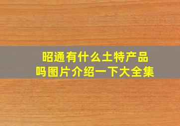 昭通有什么土特产品吗图片介绍一下大全集