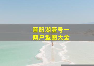 晋阳湖壹号一期户型图大全