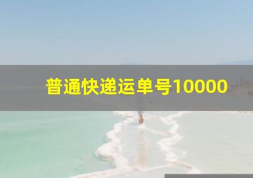 普通快递运单号10000