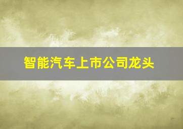 智能汽车上市公司龙头