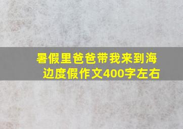 暑假里爸爸带我来到海边度假作文400字左右