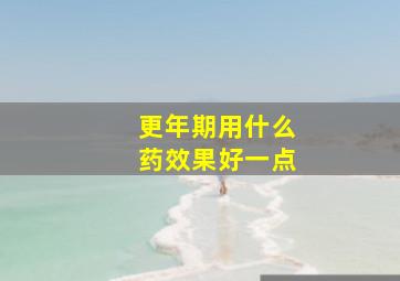 更年期用什么药效果好一点