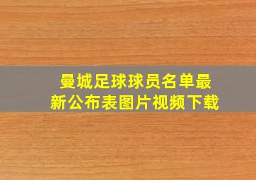 曼城足球球员名单最新公布表图片视频下载