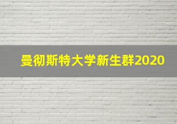 曼彻斯特大学新生群2020