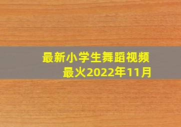 最新小学生舞蹈视频最火2022年11月