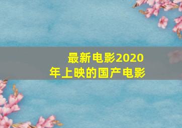 最新电影2020年上映的国产电影