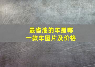 最省油的车是哪一款车图片及价格