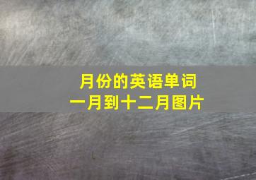 月份的英语单词一月到十二月图片