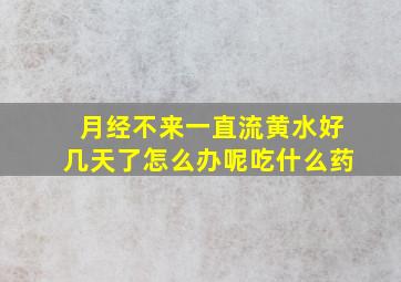 月经不来一直流黄水好几天了怎么办呢吃什么药