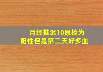 月经推迟10尿检为阳性但是第二天好多血