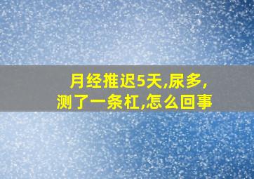 月经推迟5天,尿多,测了一条杠,怎么回事