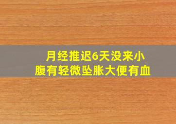 月经推迟6天没来小腹有轻微坠胀大便有血