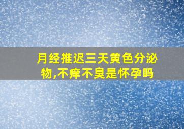 月经推迟三天黄色分泌物,不痒不臭是怀孕吗