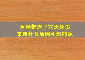 月经推迟了六天还没来是什么原因引起的呢