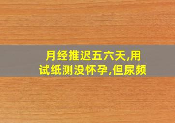 月经推迟五六天,用试纸测没怀孕,但尿频