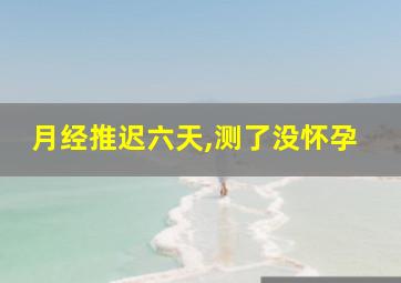 月经推迟六天,测了没怀孕