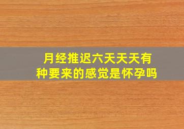 月经推迟六天天天有种要来的感觉是怀孕吗