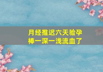 月经推迟六天验孕棒一深一浅流血了