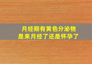 月经期有黄色分泌物是来月经了还是怀孕了