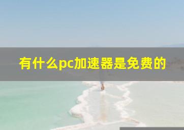 有什么pc加速器是免费的