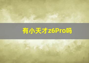 有小天才z6Pro吗