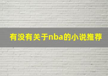 有没有关于nba的小说推荐