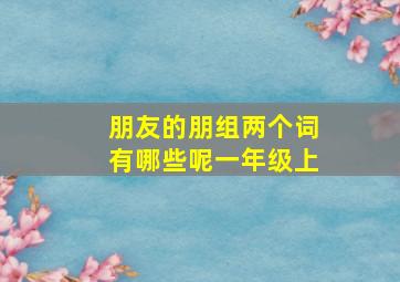 朋友的朋组两个词有哪些呢一年级上